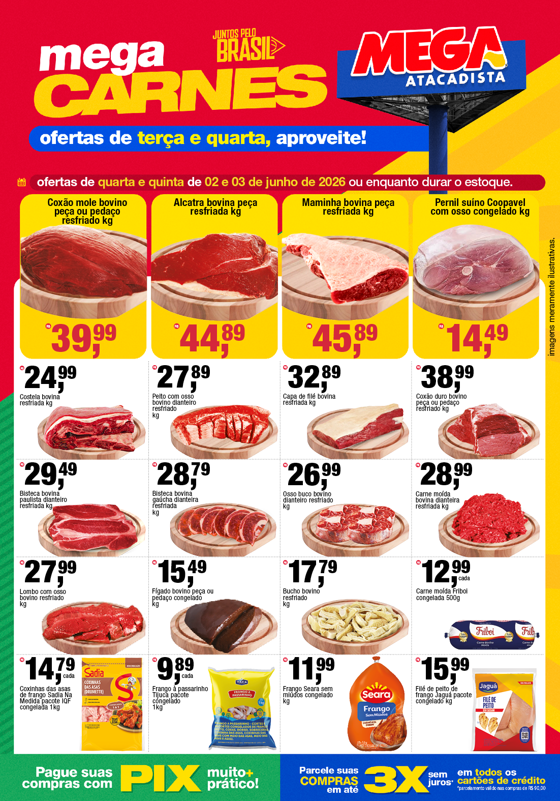 1º Encarte Mega Carnes Brasil - 02 e 03 de junho de 2026